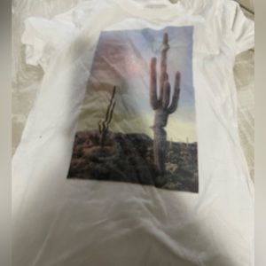 white shirt with a design